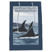 Orca Whales #1 - San Juan Island, Washington Medium Cadeauzakje (Voorkant)
