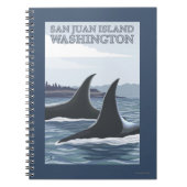 Orca Whales #1 - San Juan Island, Washington Notitieboek (Voorkant)