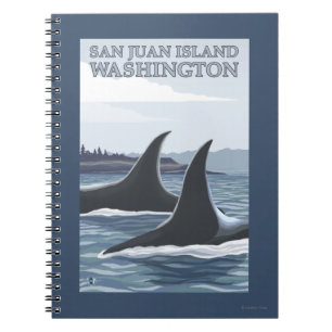 Orca Whales #1 - San Juan Island, Washington Notitieboek