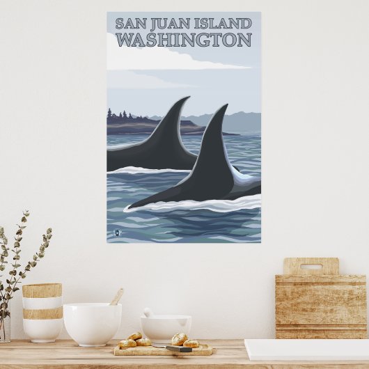 Orca Whales #1 - San Juan Island, Washington Poster (Keuken)