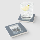 Orca Whales #1 - San Juan Island, Washington Stenen Onderzetter (Zijkant)