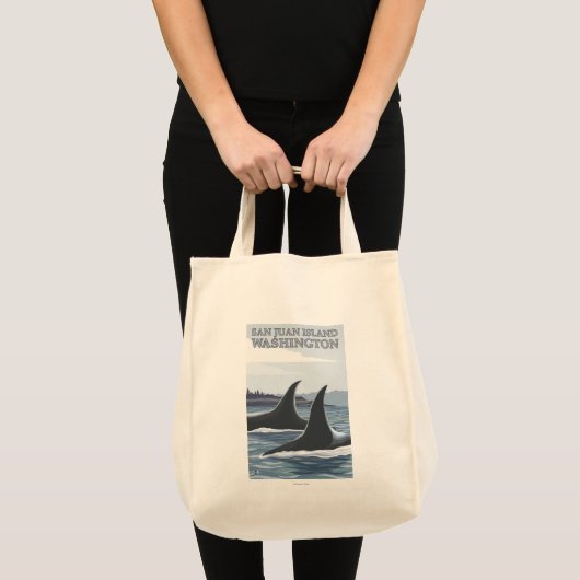 Orca Whales #1 - San Juan Island, Washington Tote Bag (Voorkant (product))
