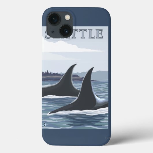 Orca Whales #1 - Seattle, Washington Case-Mate iPhone Case (Achterkant)