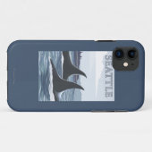 Orca Whales #1 - Seattle, Washington Case-Mate iPhone Case (Achterkant (horizontaal))
