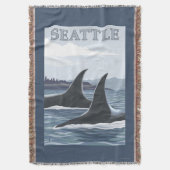 Orca Whales #1 - Seattle, Washington Deken (Voorkant Verticaal)