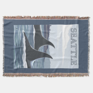 Orca Whales #1 - Seattle, Washington Deken