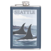 Orca Whales #1 - Seattle, Washington Heupfles (Voorkant)