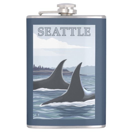 Orca Whales #1 - Seattle, Washington Heupfles (Voorkant)