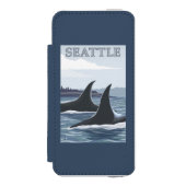 Orca Whales #1 - Seattle, Washington Incipio iPhone Portemonnee Hoesje (Voorkant Agenda)