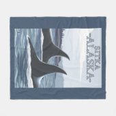 Orca Whales #1 - Sitka, Alaska Fleece Deken (Voorkant (Horizontaal))