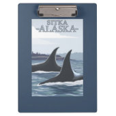 Orca Whales #1 - Sitka, Alaska Klembord (Voorkant)