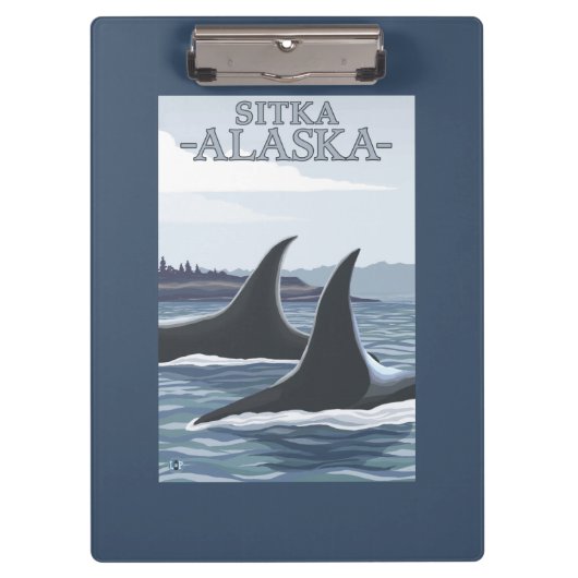 Orca Whales #1 - Sitka, Alaska Klembord (Voorkant)