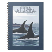 Orca Whales #1 - Sitka, Alaska Notitieboek (Voorkant)