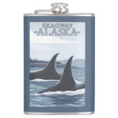 Orca Whales #1 - Skagway, Alaska Heupfles (Voorkant)