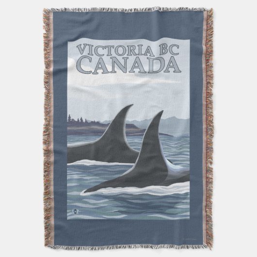 Orca Whales #1 - Victoria, BC Canada Deken (Voorkant Verticaal)