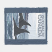 Orca Whales #1 - Victoria, BC Canada Fleece Deken (Voorkant (Horizontaal))