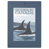 Orca Whales #1 - Victoria, BC Canada Klembord (Achterkant)