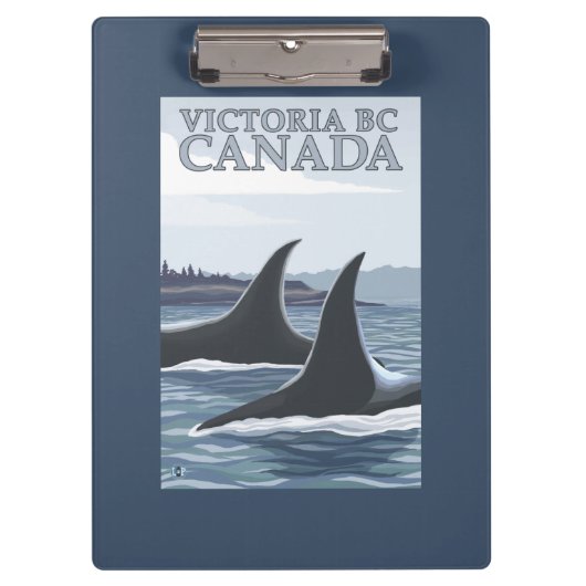 Orca Whales #1 - Victoria, BC Canada Klembord (Voorkant)
