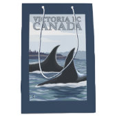 Orca Whales #1 - Victoria, BC Canada Medium Cadeauzakje (Voorkant)