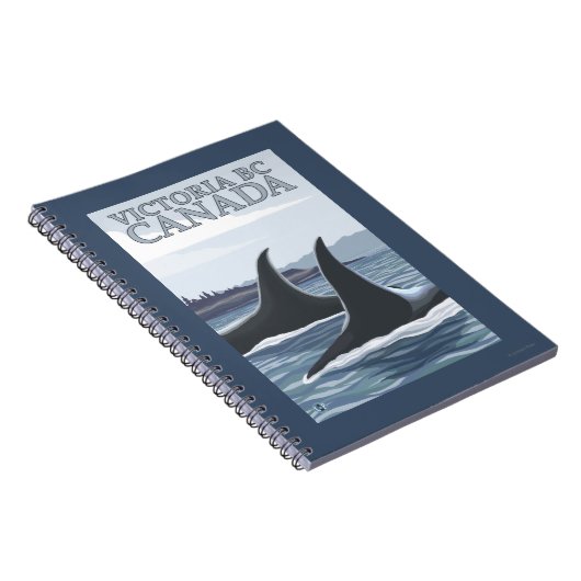 Orca Whales #1 - Victoria, BC Canada Notitieboek (Rechterzijde)