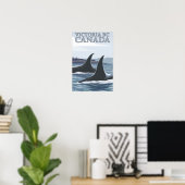 Orca Whales #1 - Victoria, BC Canada Poster (Thuiskantoor)