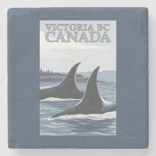 Orca Whales #1 - Victoria, BC Canada Stenen Onderzetter