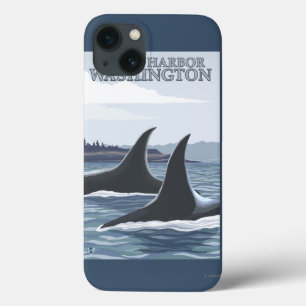 Orca Whales #1 - Vrijdag Harbour, Washington iPhone 13 Hoesje