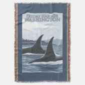 Orca Whales #1 - Vrijdag Harbour, Washington Deken (Voorkant Verticaal)