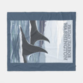 Orca Whales #1 - Vrijdag Harbour, Washington Fleece Deken (Voorkant (Horizontaal))