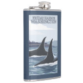 Orca Whales #1 - Vrijdag Harbour, Washington Heupfles (Rechts)