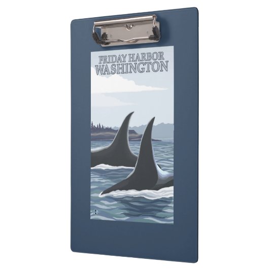 Orca Whales #1 - Vrijdag Harbour, Washington Klembord (Links)