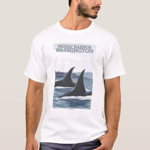 Orca Whales #1 - Vrijdag Harbour, Washington T-shirt
