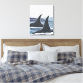 Orca Whales #1 - Whidbey, Washington Canvas Afdruk (Insitu (Slaapkamer))
