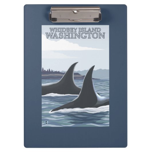 Orca Whales #1 - Whidbey, Washington Klembord (Voorkant)
