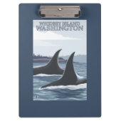Orca Whales #1 - Whidbey, Washington Klembord (Voorkant)