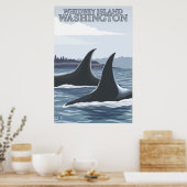 Orca Whales #1 - Whidbey, Washington Poster (Keuken)