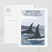Orca Whales #1 - Whittier, Alaska Briefkaart (Voorkant / Achterkant)