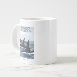 Orca Whales #1 - Whittier, Alaska Grote Koffiekop