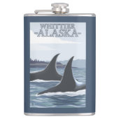 Orca Whales #1 - Whittier, Alaska Heupfles (Voorkant)