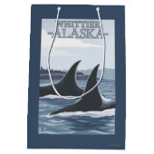 Orca Whales #1 - Whittier, Alaska Medium Cadeauzakje (Achterkant)