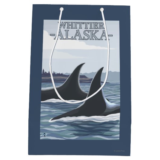 Orca Whales #1 - Whittier, Alaska Medium Cadeauzakje (Achterkant)