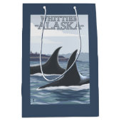 Orca Whales #1 - Whittier, Alaska Medium Cadeauzakje (Voorkant)