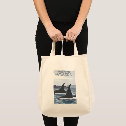 Orca Whales #1 - Whittier, Alaska Tote Bag (Voorkant (product))