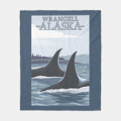 Orca Whales #1 - Wrangell, Alaska Fleece Deken (Voorkant)