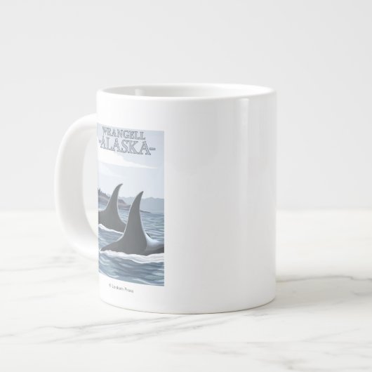 Orca Whales #1 - Wrangell, Alaska Grote Koffiekop (Links)