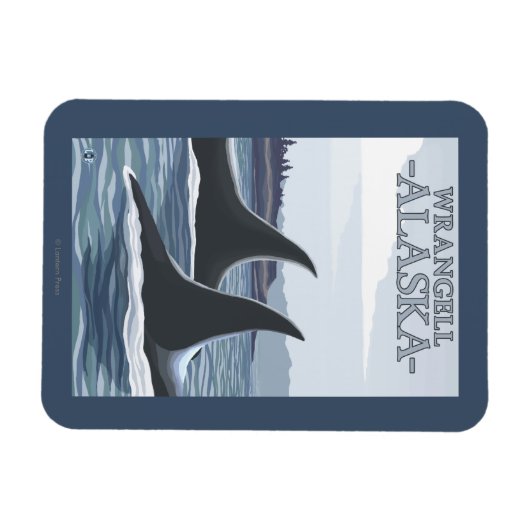 Orca Whales #1 - Wrangell, Alaska Magneet (Horizontaal)