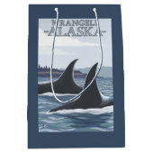 Orca Whales #1 - Wrangell, Alaska Medium Cadeauzakje (Voorkant)