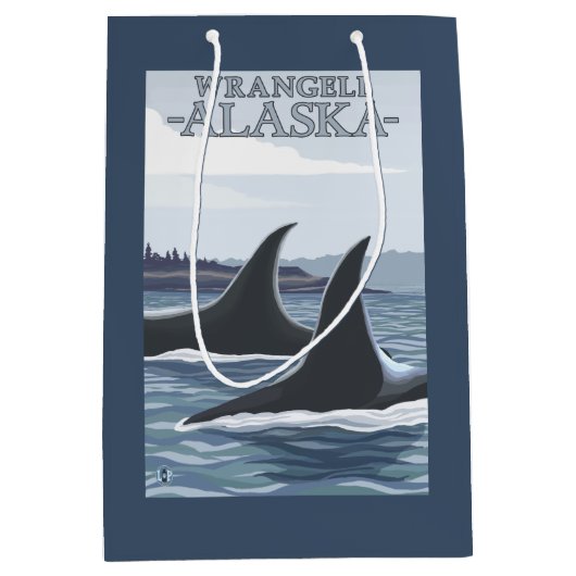 Orca Whales #1 - Wrangell, Alaska Medium Cadeauzakje (Voorkant)