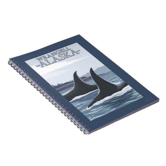 Orca Whales #1 - Wrangell, Alaska Notitieboek (Rechterzijde)