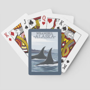 Orca Whales #1 - Wrangell, Alaska Pokerkaarten